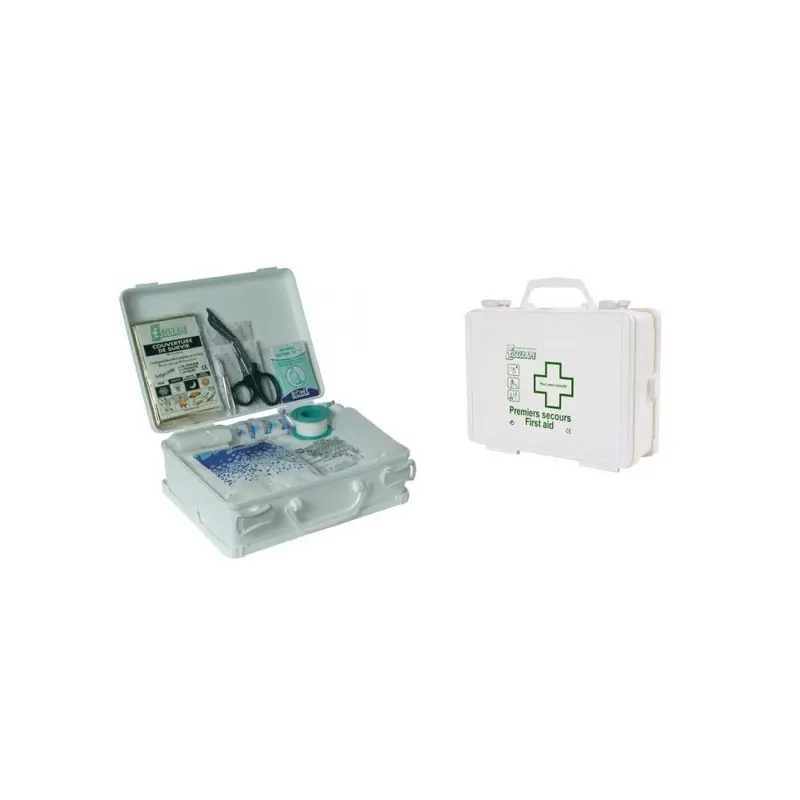 Coffret de secours sports et loisirs en polypro blanc ASEP CLUB