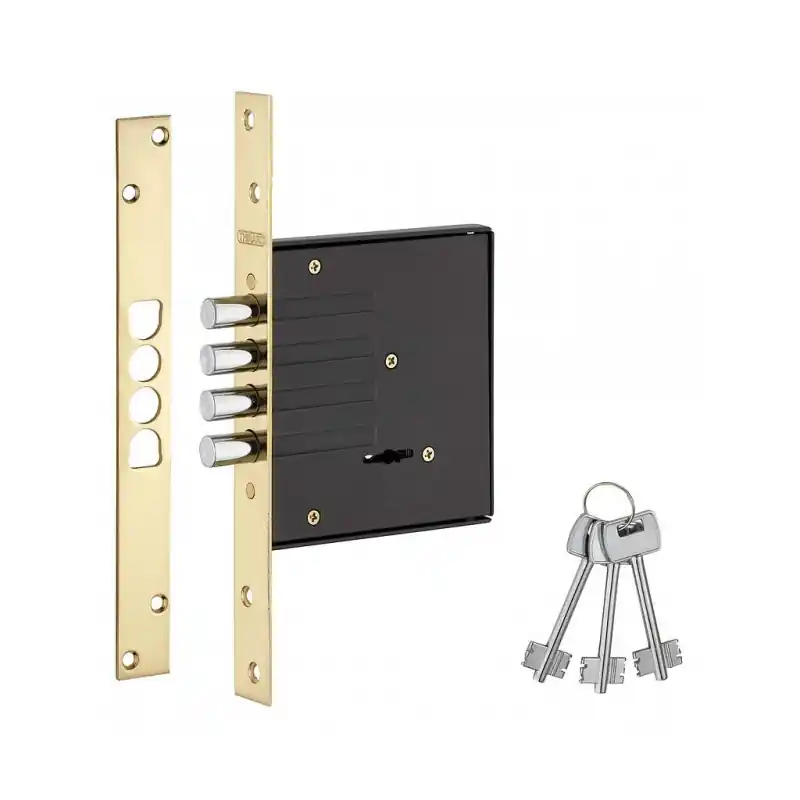 Serrure à encastrer à pênes ronds axe 60 mm 3 clés 94346