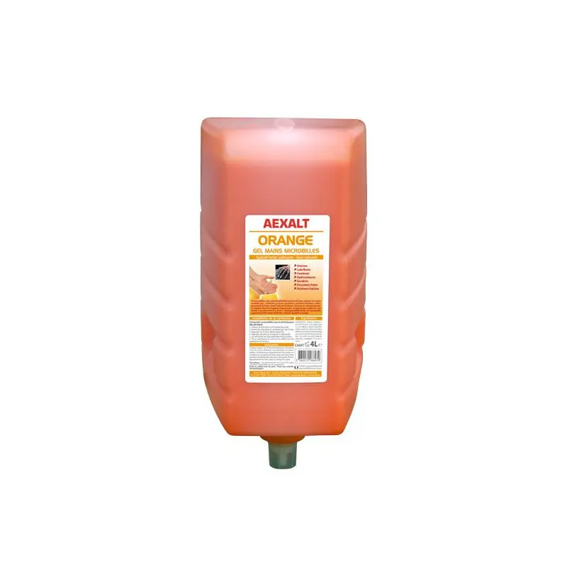 Gel mains microbilles spécial fortes salissures 4 L ORANGE