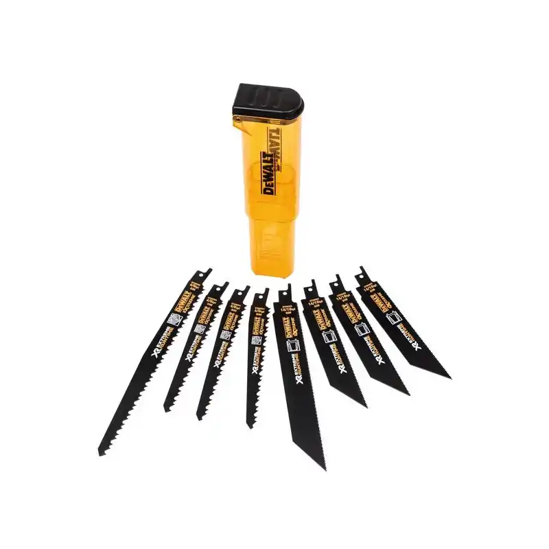 Coffret de 8 lames scie sabre DT99551 152 à 230mm