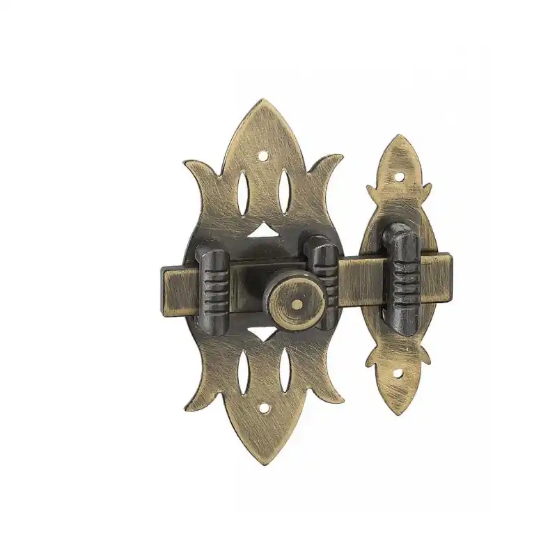 Verrous de meuble RUSTIQUE laiton patiné 40 x 90 mm 105304