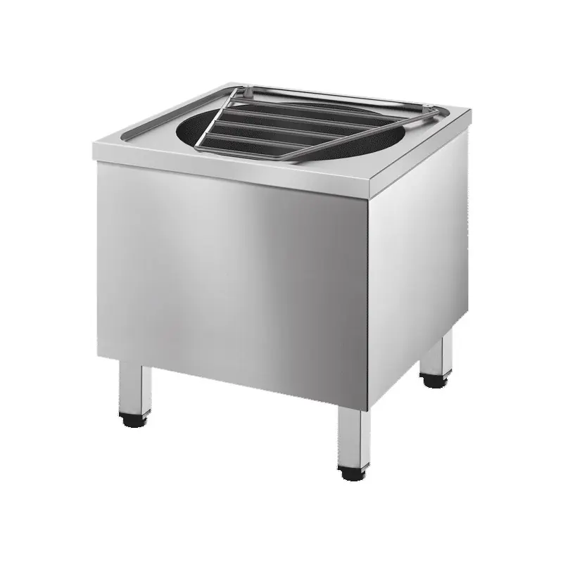 Vidoir à poser au sol en Inox poli satiné Ht. jusqu’à 40 mm