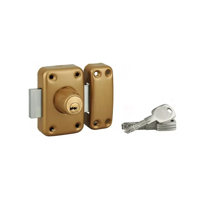 Verrou de sûreté Atlantic M cylindre double à goupille 45 mm finition