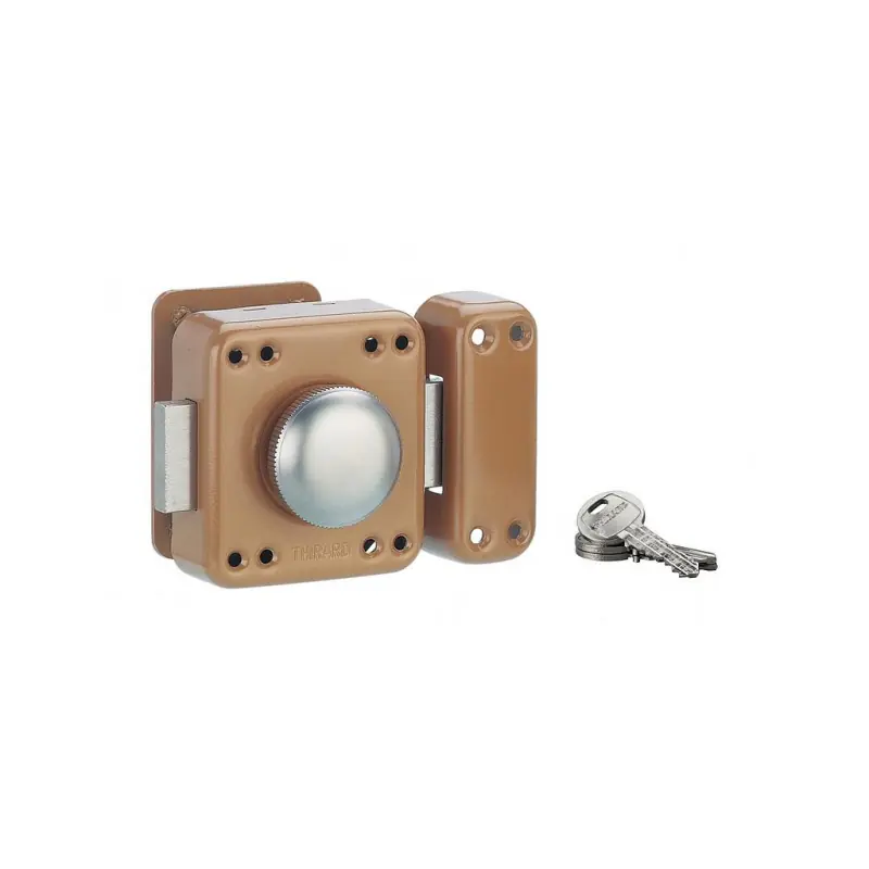 Verrou de porte d‘entrée 5010 Rafale 45mm époxy bronze Thirard