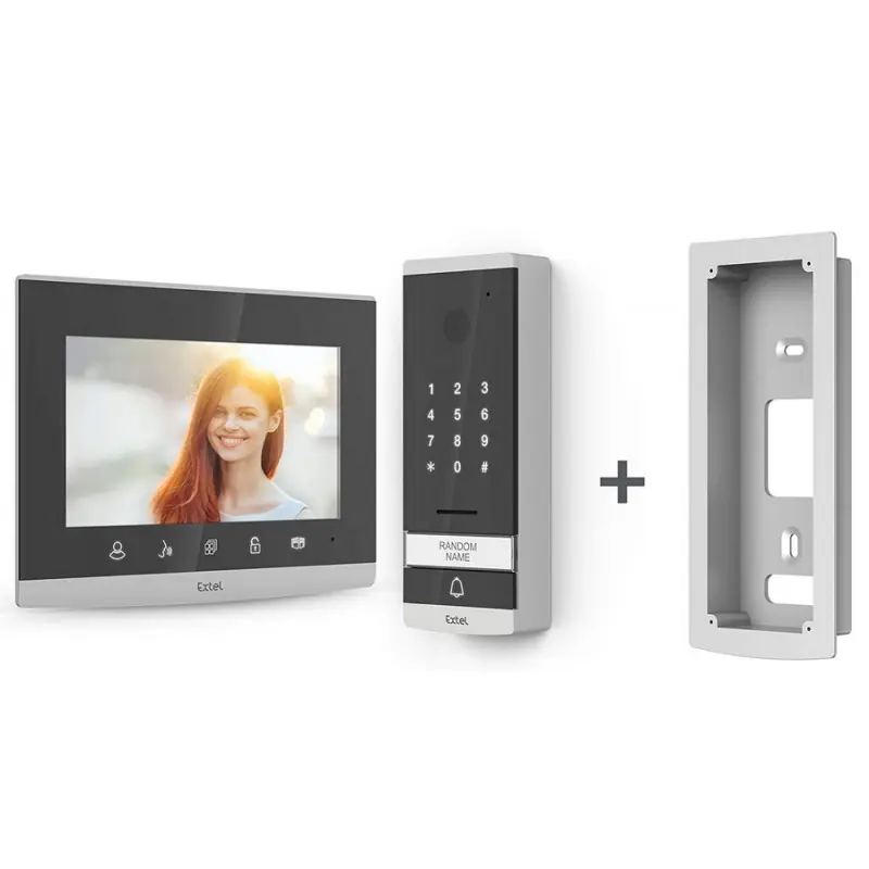 Visiophone écran 7" avec clavier à code intégré design miroir Extel