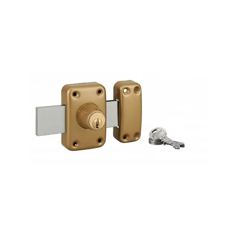 Verrou de porte garage CAPITAL à cyl double 30 mm pêne 160 mm 3 clés 9