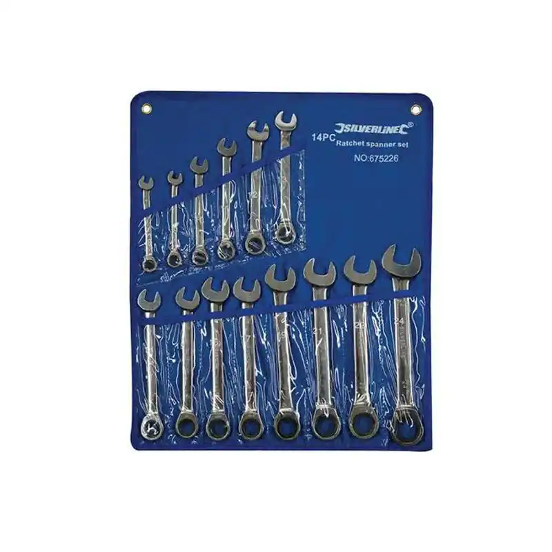 Trousse de 14 clés mixtes à cliquet à tête droite 8 24 mm 675226
