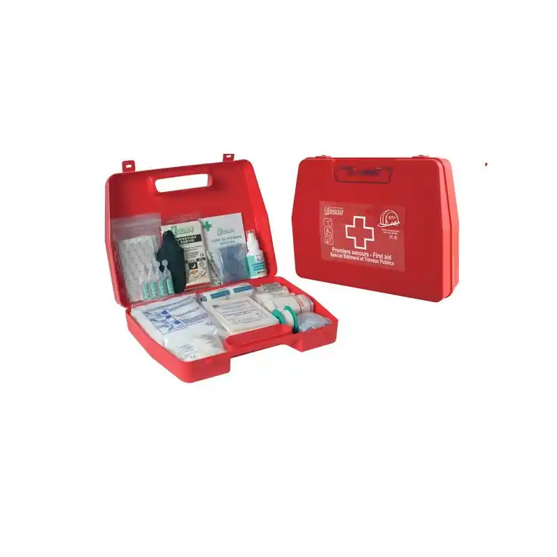 Trousse de secours BTP (20 pers) en mallette ASEP BTP20