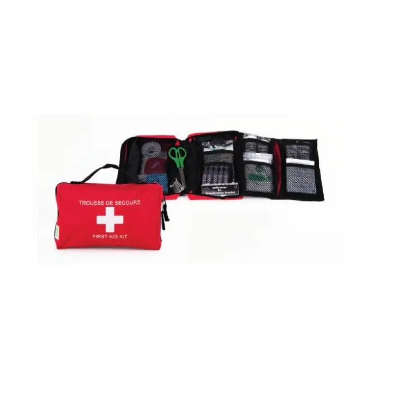 Trousse de secours scolaires en nylon rouge ASEP ECOLE