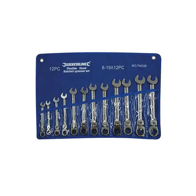 Trousse de 12 clés mixtes à cliquet à tête inclinable 8 19 mm 794336
