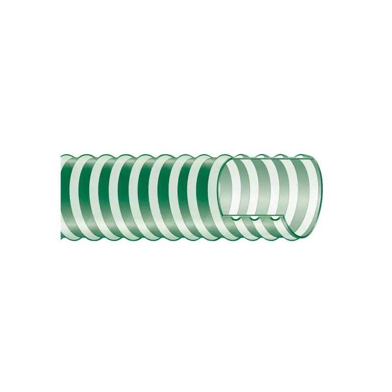 Tuyau annelé en PVC vert translucide Diam 76 (3“)/5 m PRTAN765