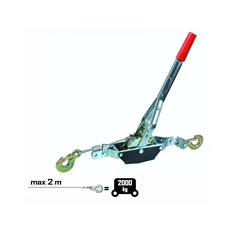 Treuil manuel de halage 2 tonnes Cable Diam4,5mm - PRTIRF2T