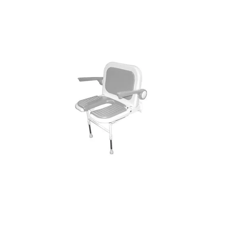 Siège douche rembourré accoudoirs gris Série 4000 PMR 04260P
