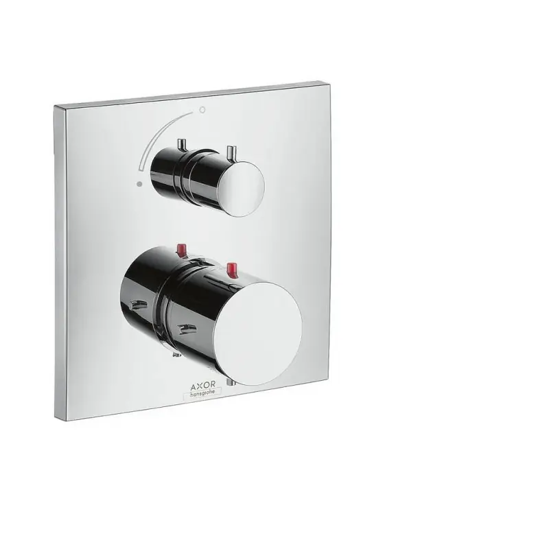 Set finition Starck X thermostatique encastré avec robinet d‘arrêt chr