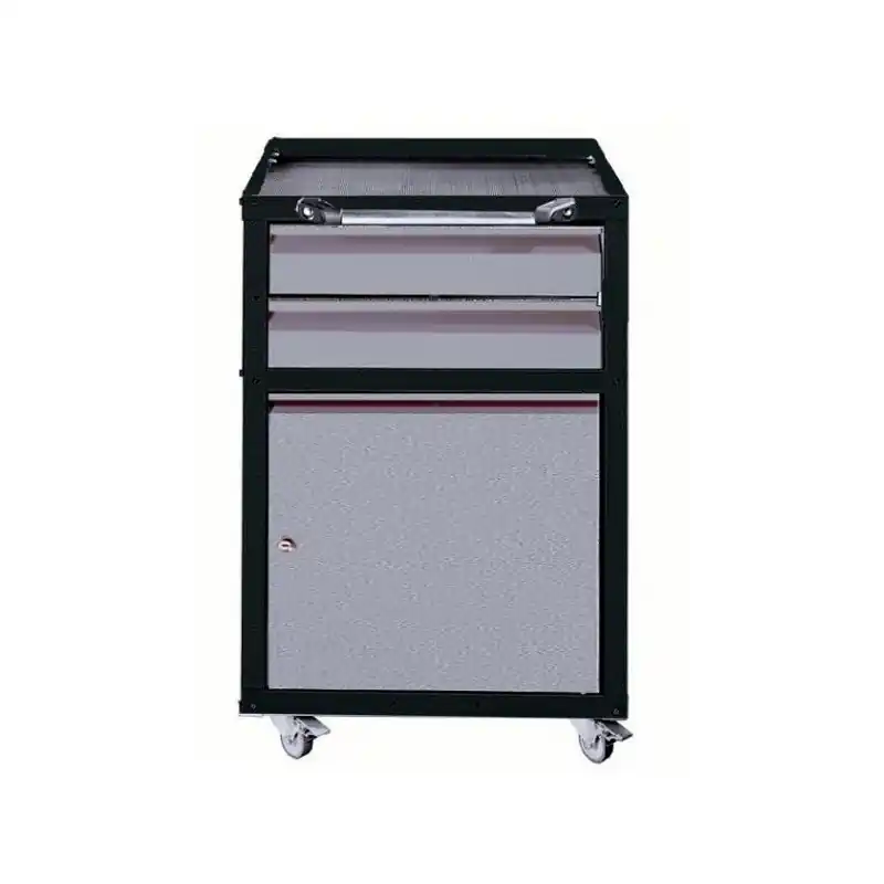 Servante d’atelier mobile 1 porte et 2 tiroirs Couleur Gris