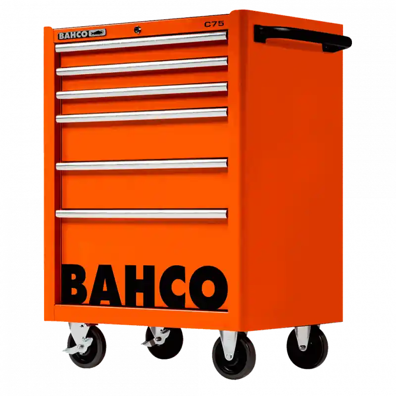 Servante classique C75 6 tiroirs orange charge 600 kg 986x501x763mm 14