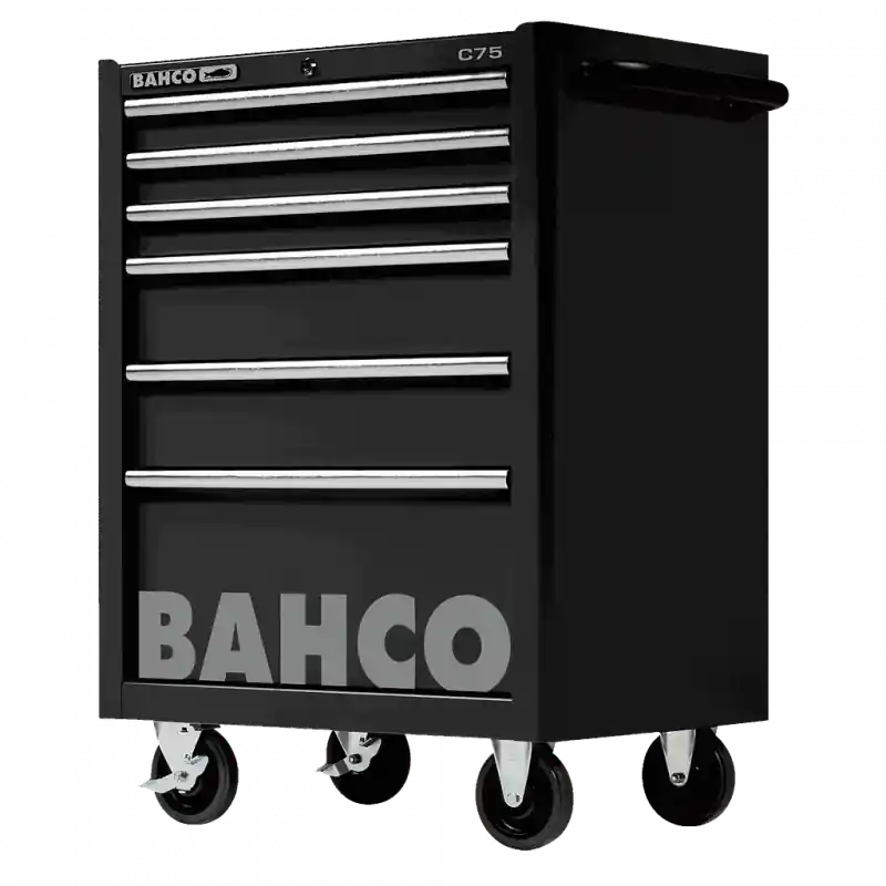 Servante classique C75 6 tiroirs noir charge 600 kg 986x501x763mm 1475