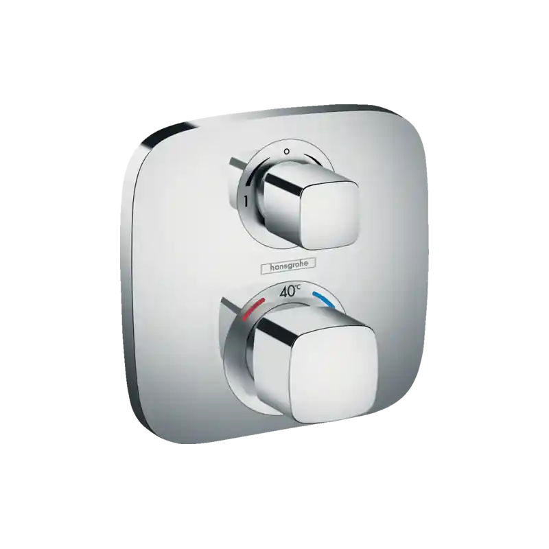 Set mitigeur thermostatique Ecostat E encastré robinet d‘arrêt inverse