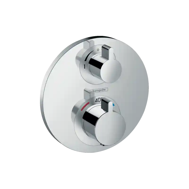 Set mitigeur thermostatique Ecostat S encastré robinet d‘arrêt inverse
