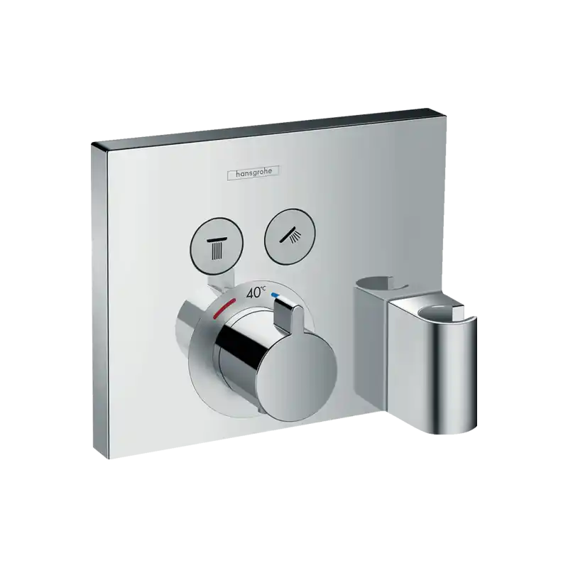 Set mitigeur thermostatique ShowerSelect encastré 2 s fixfit et porter