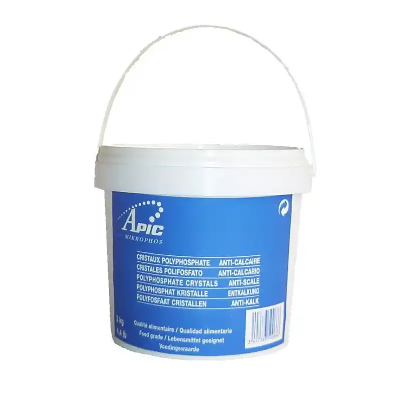 Seau de 2 Kg de cristaux polyphosphate 15/30 pour Mikrophos