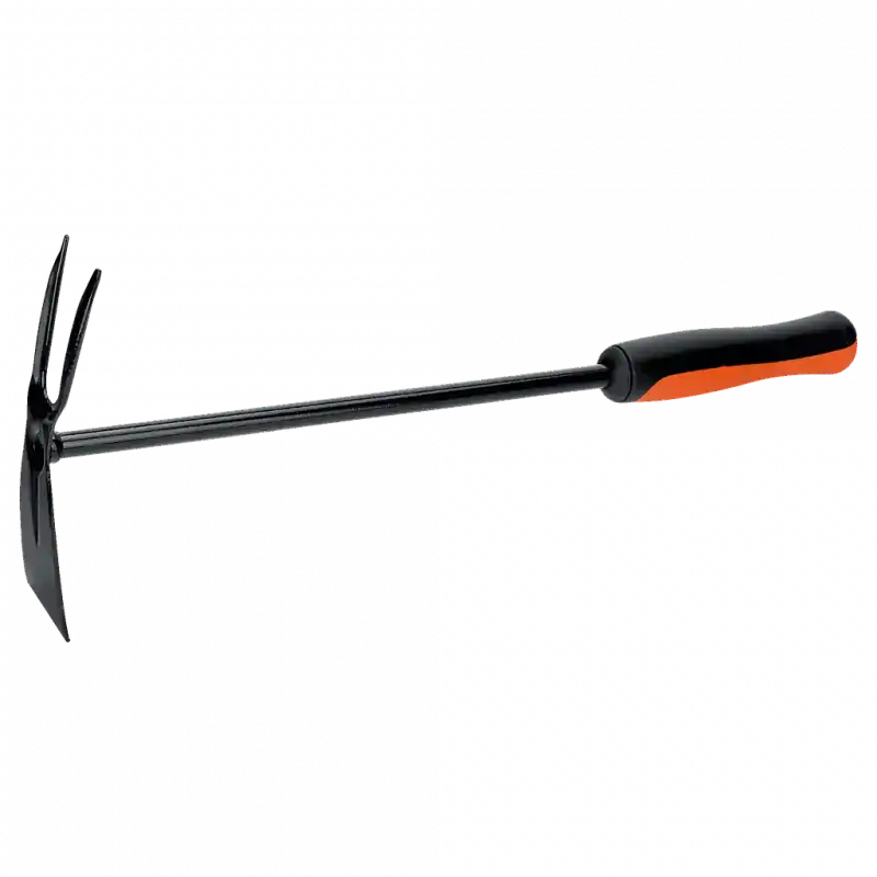 Serfouette panne & fourche manche bimatière et longue tige métal 455mm