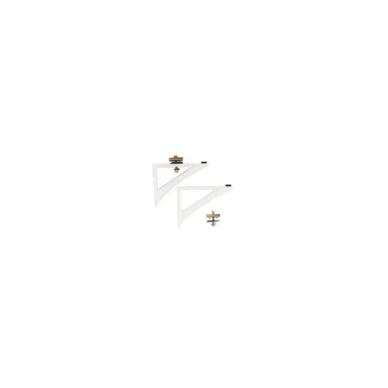 Sachet de 2 consoles lavabo 16 x 12 cm alu époxy blanc
