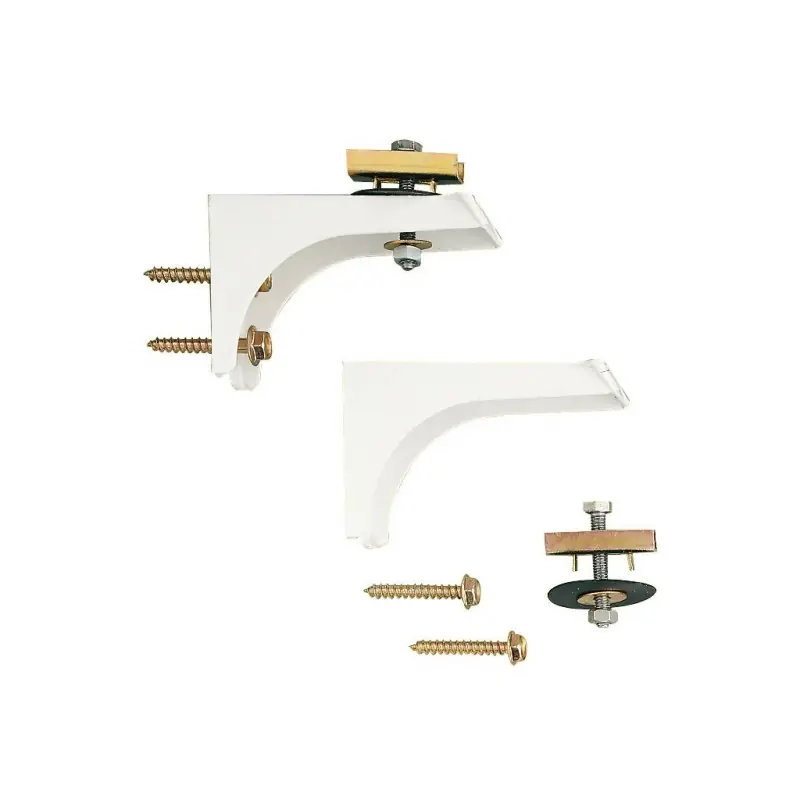 Sachet de 2 consoles lavabo 10 x 6 cm alliage époxy blanc