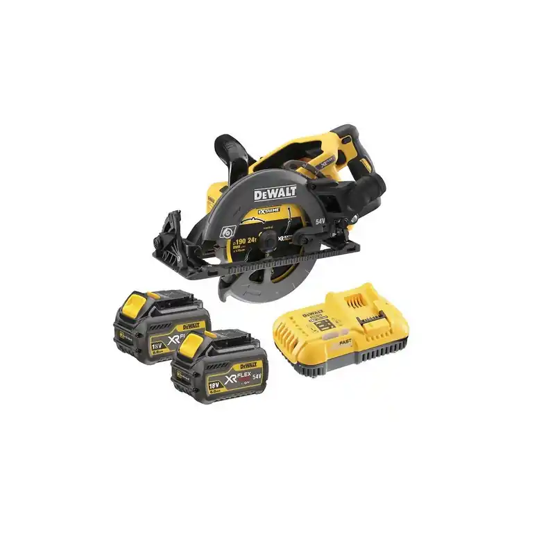 Scie circulaire XR Flexvolt 54V 2Ah Li-Ion lame 190mm DCS577T2