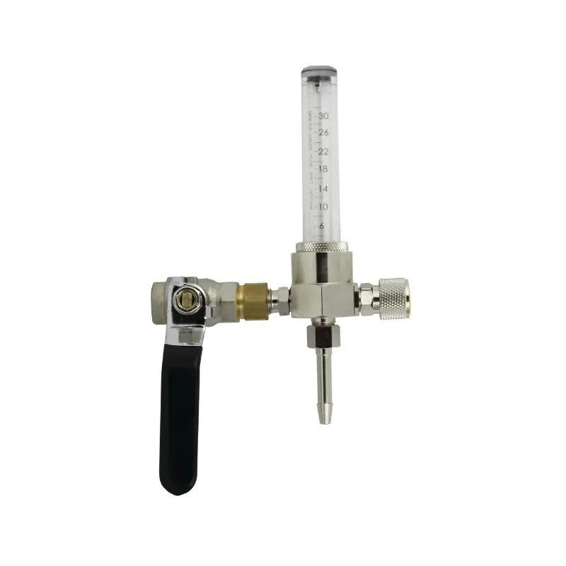 Rotamètre taré à 3.5 bars entrée vanne ¼ de tour 3/8 0 à 15 L/min