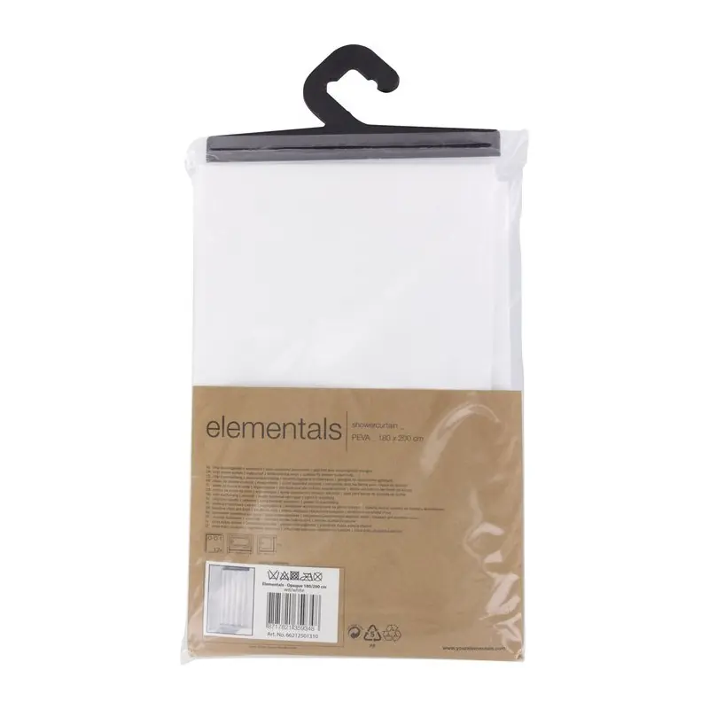 Rideau de douche PVC blanc 200 x 180 cm 12 oeillets 149714