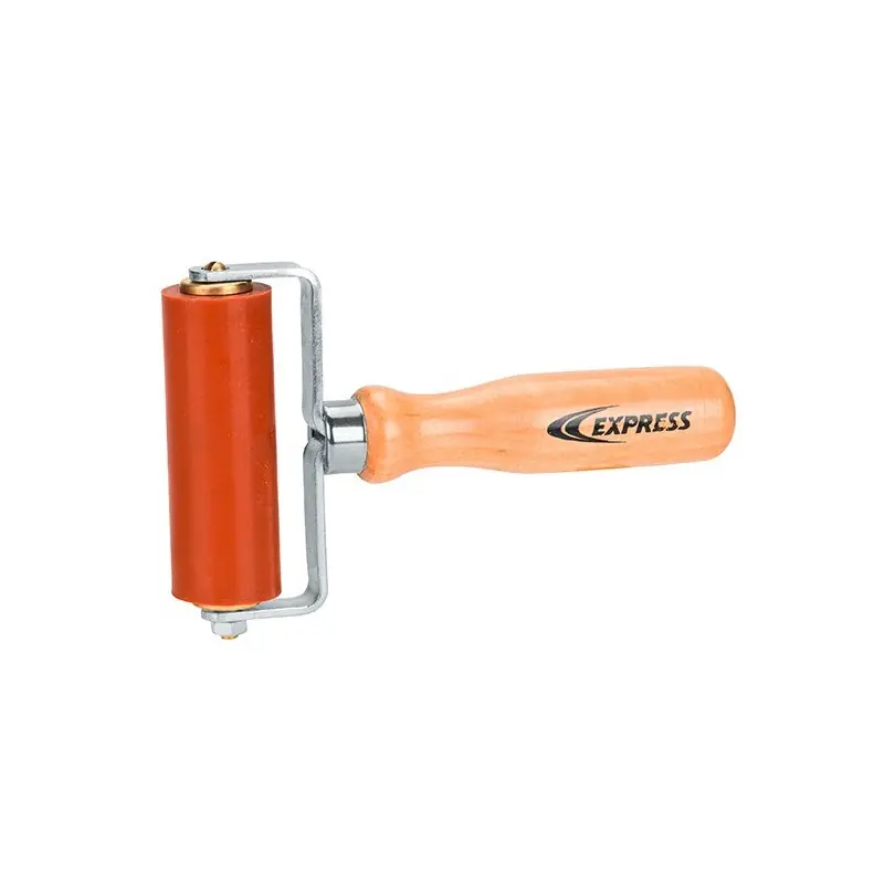 Rouleau de pression silicone 30 x 90 mm avec manche en bois