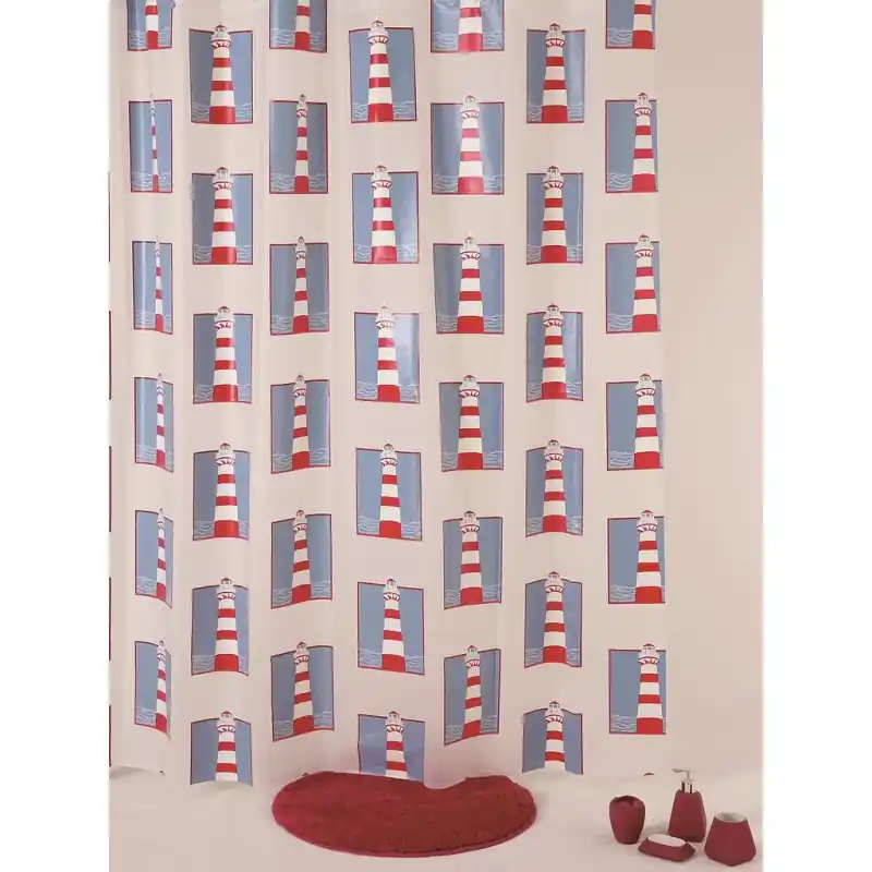 Rideau de douche en PEVA 180 x 200 cm couleur Decor CETO