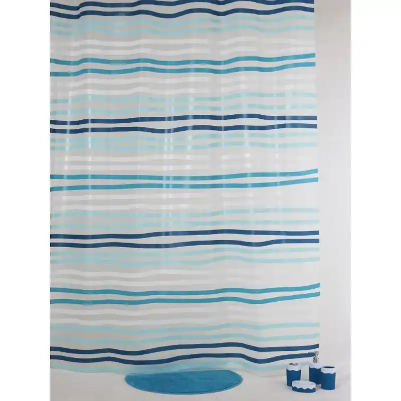 Rideau de douche en PEVA 180 x 200 cm couleur Decor LINEA