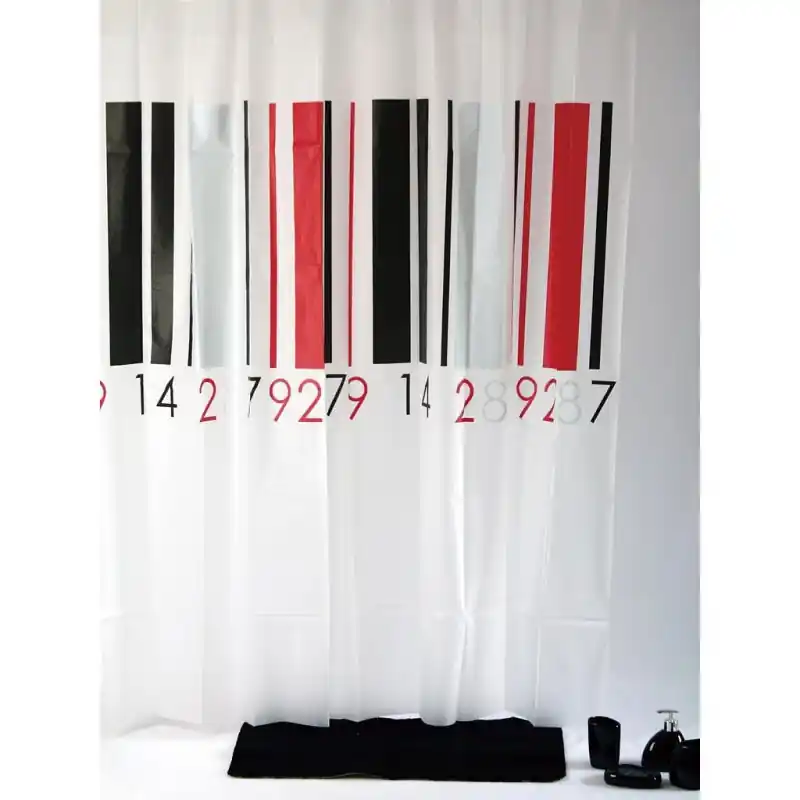 Rideau de douche en PEVA 180 x 200 cm couleur Decor BARS