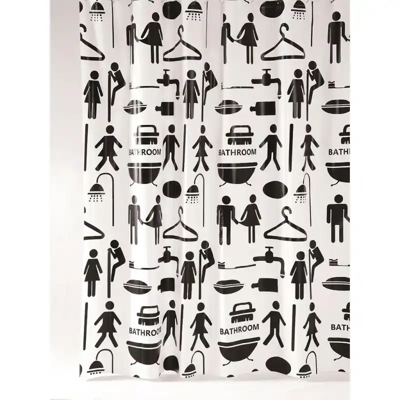 Rideau de douche en PEVA 180 x 200 cm couleur Decor MILOS