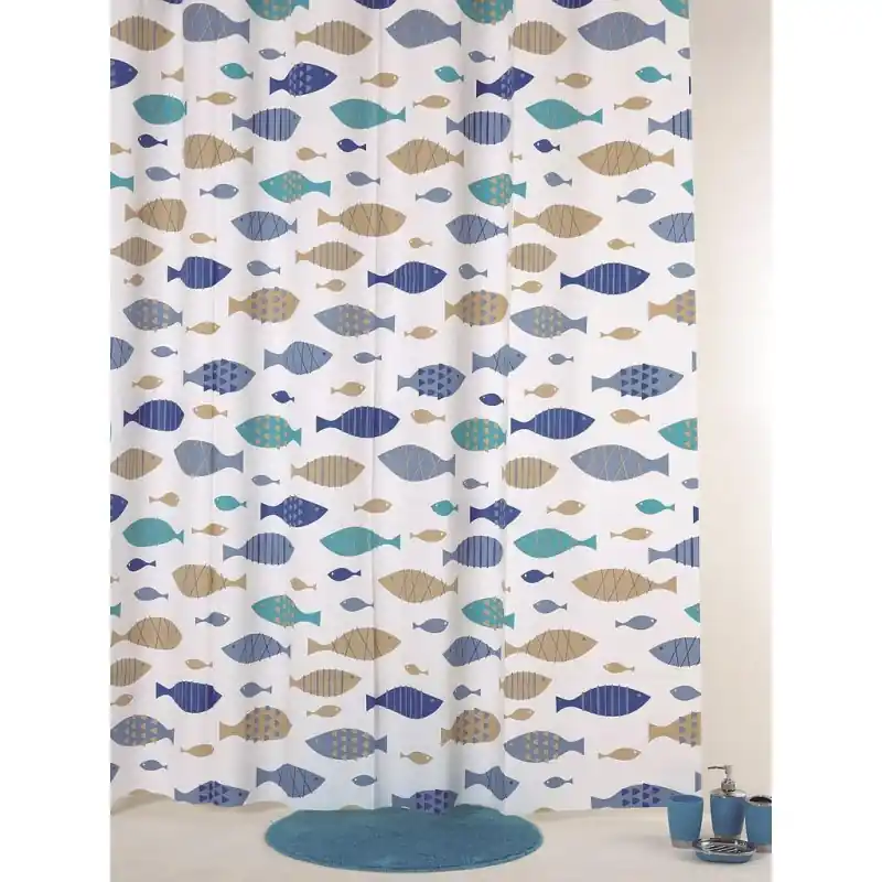 Rideau de douche en PEVA 180 x 200 cm couleur Decor DORI