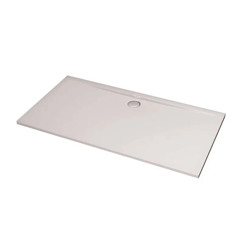 Receveur rectangulaire extra-plat antidérapant 170x70cm blanc acryliqu