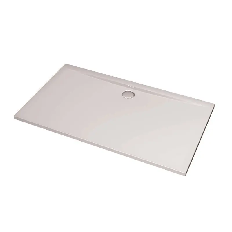 Receveur rectangulaire 160x90cm extra-plat antidérapant acrylique blan