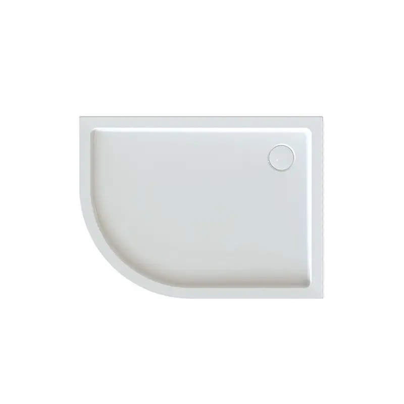 Receveur douche 1/4 rond asymétrique 1000x800mm blanc droite FRISBEE