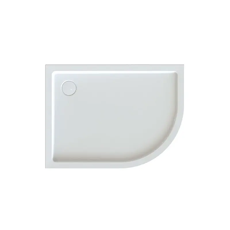 Receveur douche 1/4 rond asymétrique gauche 1200x800mm Profondeur 50mm
