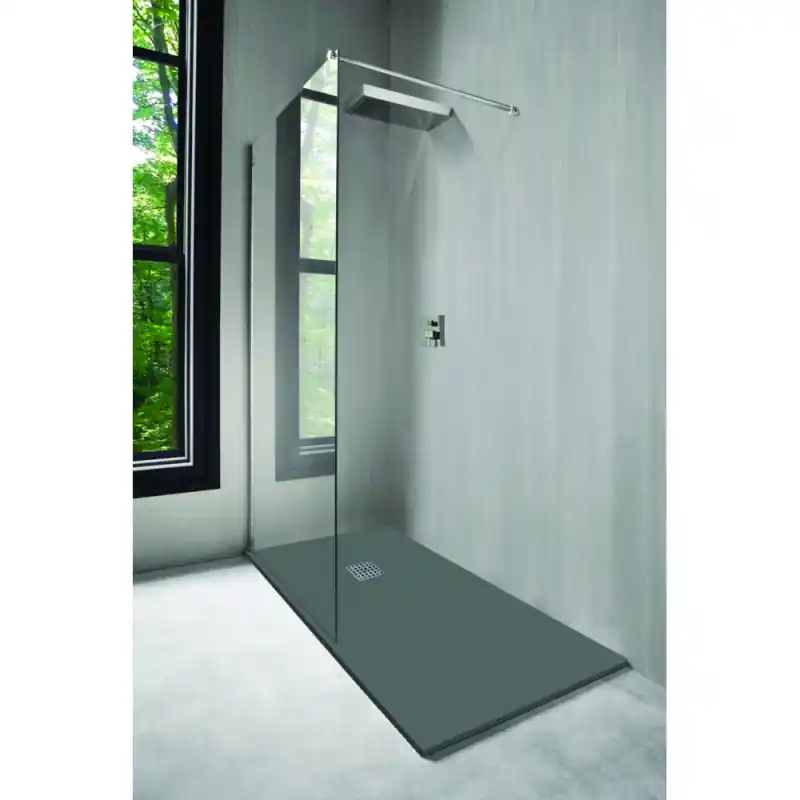 Receveur douche rectangulaire 90x120cm résine extra-plat coloris gris