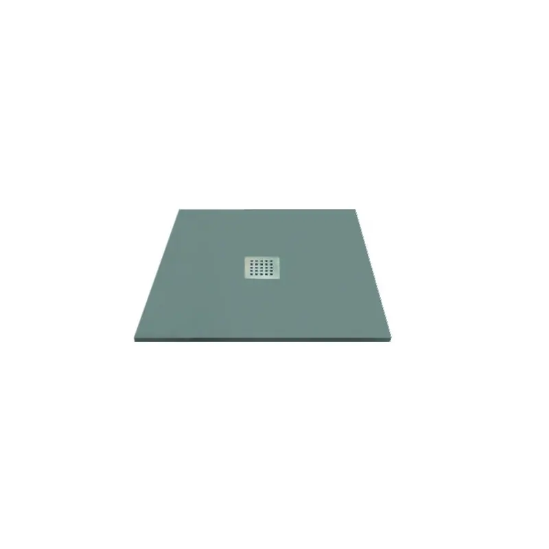 Receveur douche carré 90 x 90 cm résine extra-plat coloris gris clair