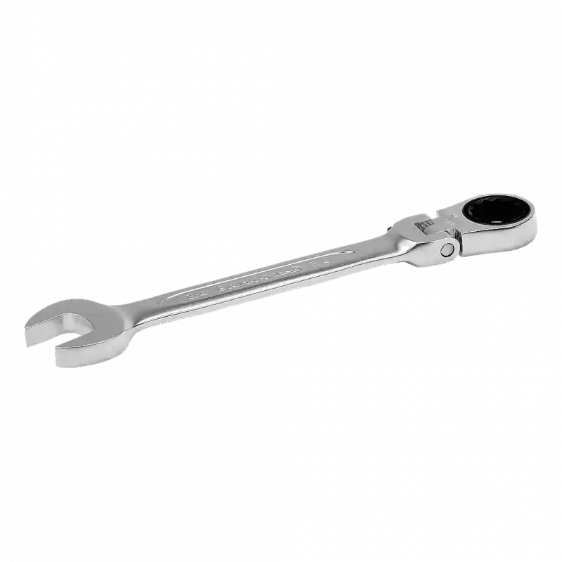 Clé mixte à cliquet avec tête articulée finition chromée 7/16 in 41RZ-