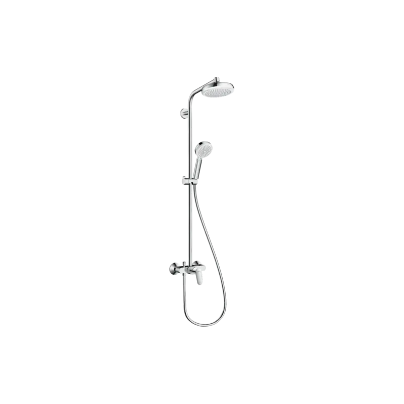 Colonne de douche Crometta 160 1 jet avec mitigeur mécanique blanc/chr