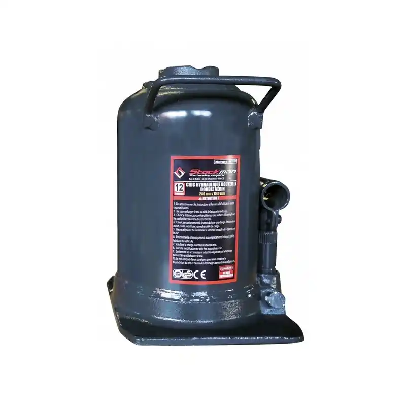 Cric bouteille double vérin 12 tonnes 110/160 mm HC120T