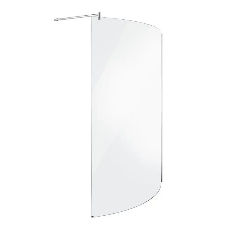 DoucheWalk in réversible 125x210cm transparent neutre chromé sans rece