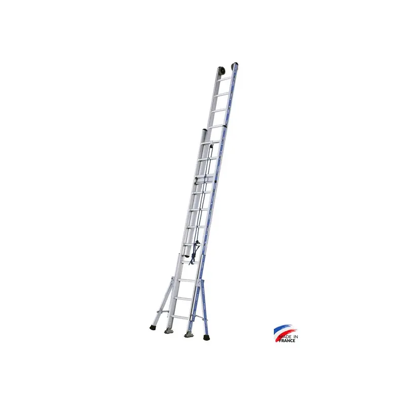 Echelle coulisse à corde 2x11 échelons hauteur d‘accès 588 m Platinium