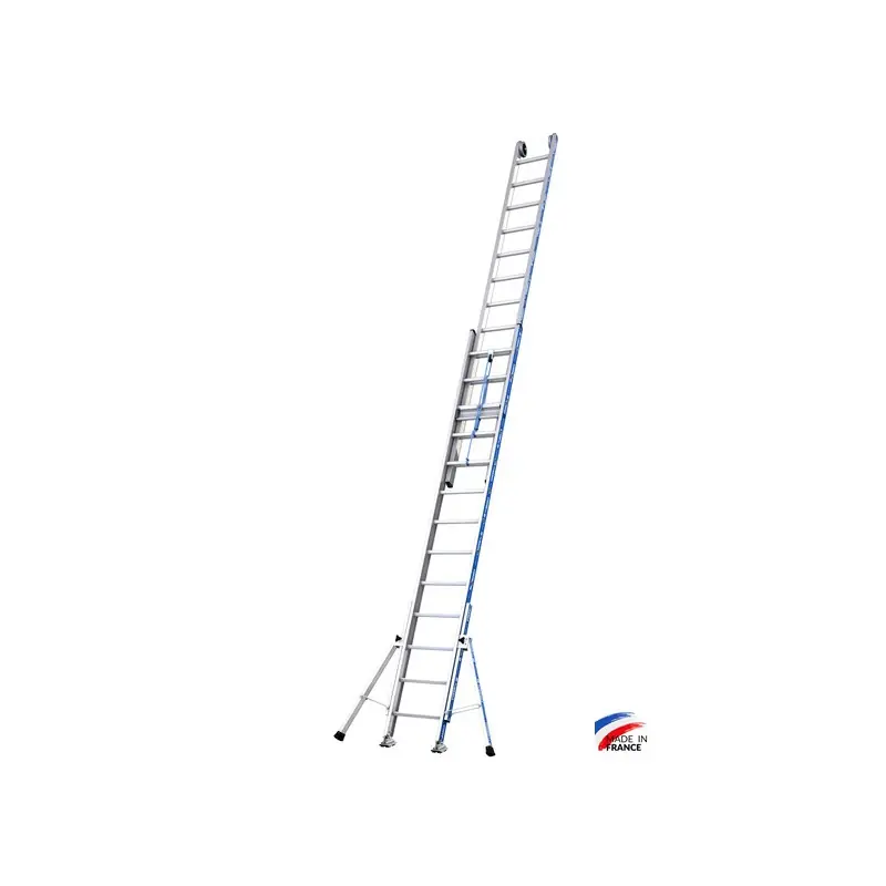 Echelle coulisse à corde 2x13 échelons hauteur d‘accès 688 m Platinium