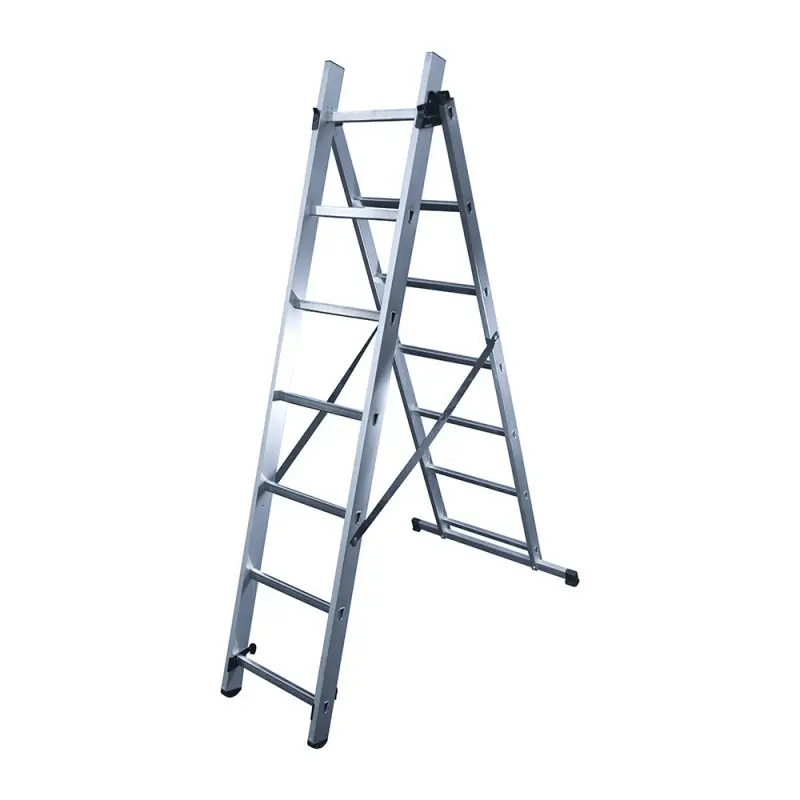 Echelle transformable HobbyStep 2 plans en alu 2x7 échelons Hailo